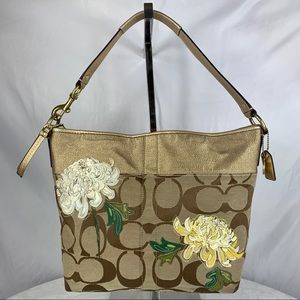 COACH Hand Bag Limited Edition Floral Appliqué
